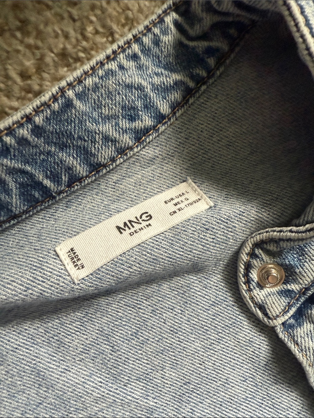 Mango Light Blue Denim Women's Jumpsuit with Tie Belt - Picture 2 of 4